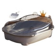 thumbnail image 3 of TISHITA Cat Litter Box Cats Litter Basin Semi Enclosed with High Side Cat Litter Tray gray, 3 of 8