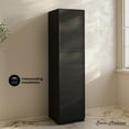 thumbnail image 2 of St. Tropez 15 x 15 x 60 Freestanding Linen Cabinet in Black Oak, 2 of 8