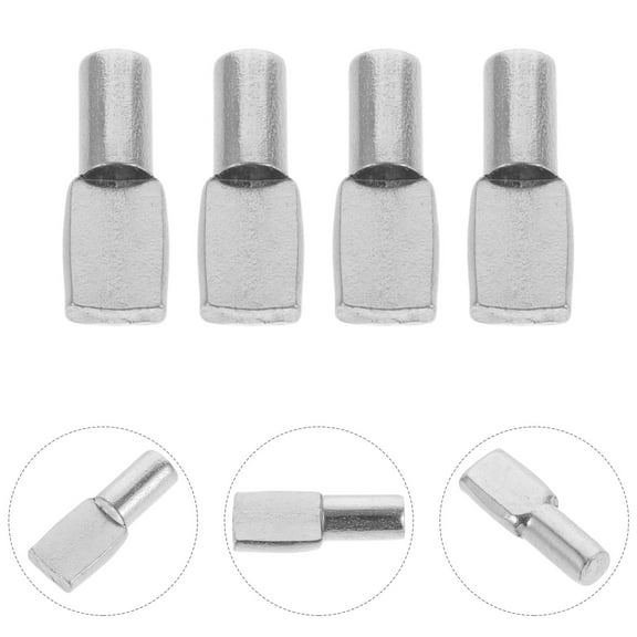 60 Pcs Balcony Accessory DIY Shelf Support Holders Pegs Small Silver