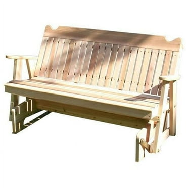 6 ft. Red Cedar Straight Back Glider Bench