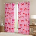 thumbnail image 3 of Feelyou Cute Bow-tie Pink Black Out Curtains for Kid, Kawaii Cartoon Ribbon Curtains Pack of 2 (42x63 Each), Fashion Polkadots Bedroom Curtains, Blackout Curtains Room Decor, 3 of 7
