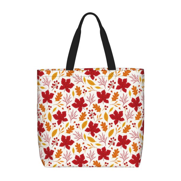 Easygdp fall laef Maple Bolsa Tote para Mujer, Bolso de Hombro para Trabajo, Playa, Viajes, Compras y Supermercado