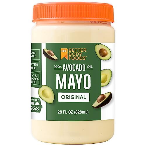 BetterBody Foods Avocado Oil Mayonnaise, Non-GMO Mayo Spread Made with Cage-Free Eggs, Paleo (28 Ounces)