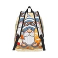 thumbnail image 3 of Naloa Canvas Backpack for Men Women Hello Summer Cute Gnome Print Rucksack Casual Travel Daypack Large and Small Durable College Tote Satchel Bookbag for Teens, 3 of 8