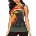 thumbnail image 1 of Balery Hawaiian Style Bald Eagle Camiseta sin mangas estampada ligera para mujer, tops de entrenamiento sin mangas, camisetas de yoga transpirables de secado rápido.-XX-Large, 1 of 7