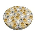 thumbnail image 2 of Xecao's Music Dancing Cat Print Stool Covers offer stylish, washable protection for PU round bar stools, perfect for home or commercial use., 2 of 7