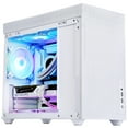 thumbnail image 1 of SAMA IM01 Pro White Micro ATX Mini-ITX Steel Metal Panel Mid Tower Computer Case with USB3.0X2 Type C High Airflow PC Case 1x120mm Silent Fan Pre-installed, 1 of 5