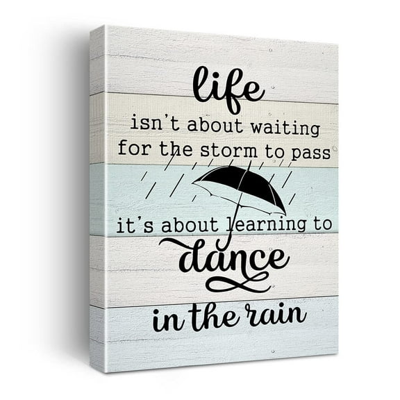 Life Isn't About Waiting for the Storm to Pass Poster Canvas Wall Art for Home Decor