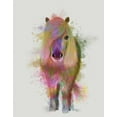 thumbnail image 2 of Fab Funky 12x14 Black Ornate Wood Framed with Double Matting Museum Art Print Titled - Pony 1 Full Rainbow Splash, 2 of 4