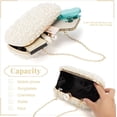 thumbnail image 4 of CAILDANL Women Pearl Evening Handbags Beaded Clutch Purses for Wedding Bridal Party Prom, 4 of 7