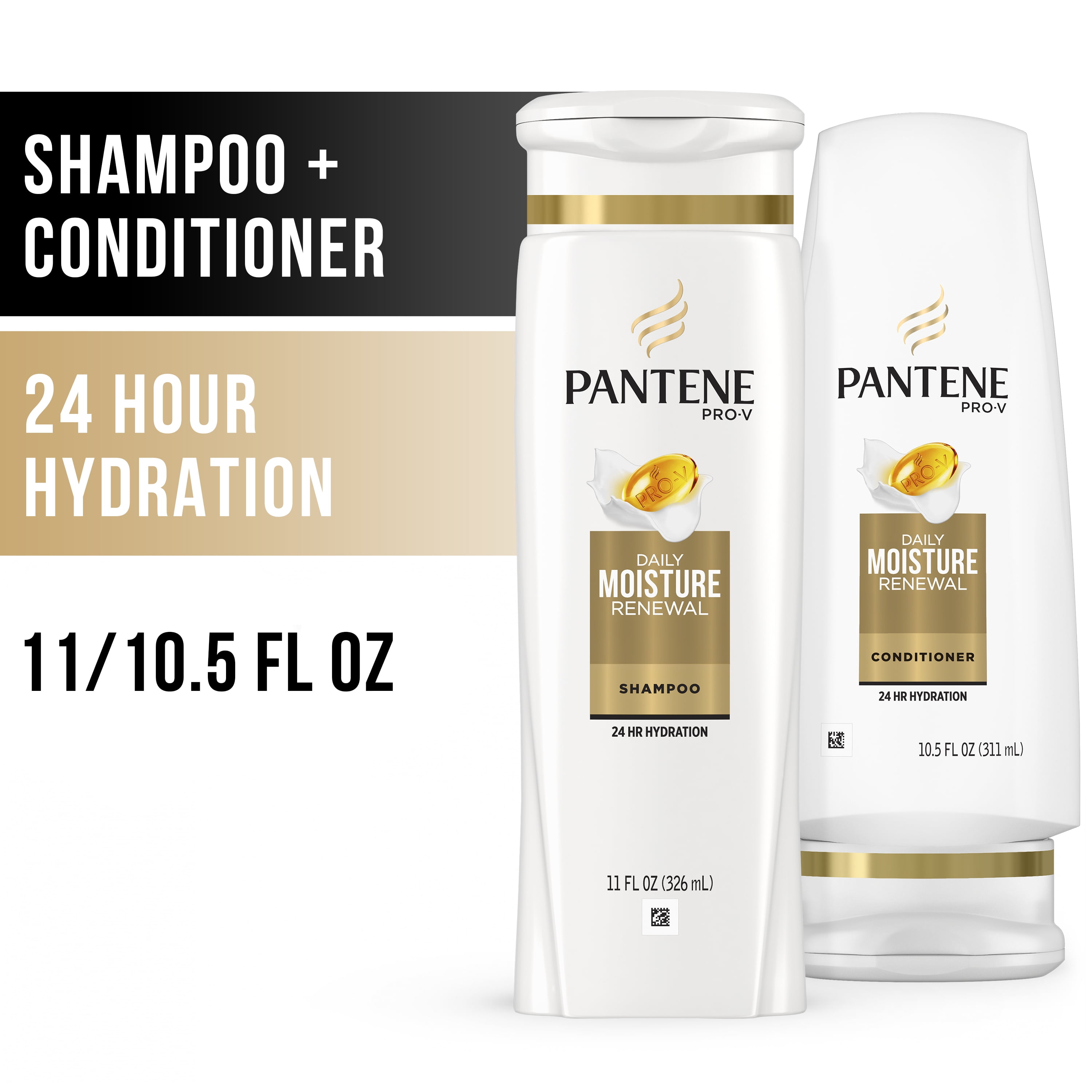 Pantene Moisture Shampoo and Conditioner Pack, Daily Moisture Renewal