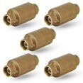 thumbnail image 1 of Midline Valve 372D336-5 Inline Spring Loaded Check Valve, Backflow Prevention, 1-1/4 in. Sweat Connections, Cast Brass (5 Pack), 1 of 4
