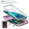 thumbnail image 4 of Dteck Samsung Galaxy S20 FE Case with Glass Screen Protector, Slide Camera Lens Protector Cover Ring Holder Kickstand Rugged Shockproof Case for Samsung Galaxy S20 FE 5G,Green/Pink, 4 of 11