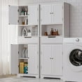 thumbnail image 6 of VVFLU Bathroom Storage Cabinet Tall, 67" Linen Cabinet Freestanding, Drawer Doors & Shelves, White, 6 of 9