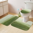 thumbnail image 2 of Sage Green Ombre Bath Mat 3 Piece Bathroom Rug Set, Modern Abstract Art Ocean Oil Painting Non Slip Bath Rug Contour Mat and Toilet Lid Cover, Absorbent Shower Mats Soft Bath Rugs and Mats Sets, 2 of 8