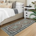 thumbnail image 1 of YUSAZENS 2 x 6 Floral Vintage Washable Area Rug Low-Pile Non-Slip Rug, Distressed Print for Living Room, Bedroom, Indoor Area Rug for Home Decor Green/Multi, 1 of 6