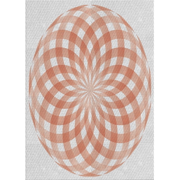 Ahgly Company Indoor Rectangle Patterned Copper Red Pink Novelty Area Rugs, Swatch Sample