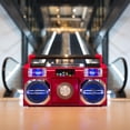 thumbnail image 2 of Boombox Bluetooth Retro Studebaker Rojo con Radio FM y Reproductor de CD, 2 of 6