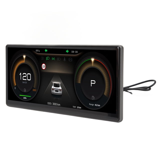 BOROCO Pantalla IPS De 9 Pulgadas Pantalla De Salpicadero De Coche HUD LCD Reemplazo De Grupo De Instrumentos Para Tesla Modelo 3 Y(AMD Ryzen)