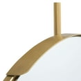 thumbnail image 4 of SAFAVIEH Orford 30 in. x 36 in. Geometric Round Mirror, Brushed Brass, 4 of 5