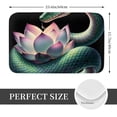 thumbnail image 2 of Balery Snake Holding A Lotus Felpudo de franela, resistente a las manchas y a la decoloración, para uso interior y exterior, fácil de limpiar, 40 x 60 cm, 2 of 7