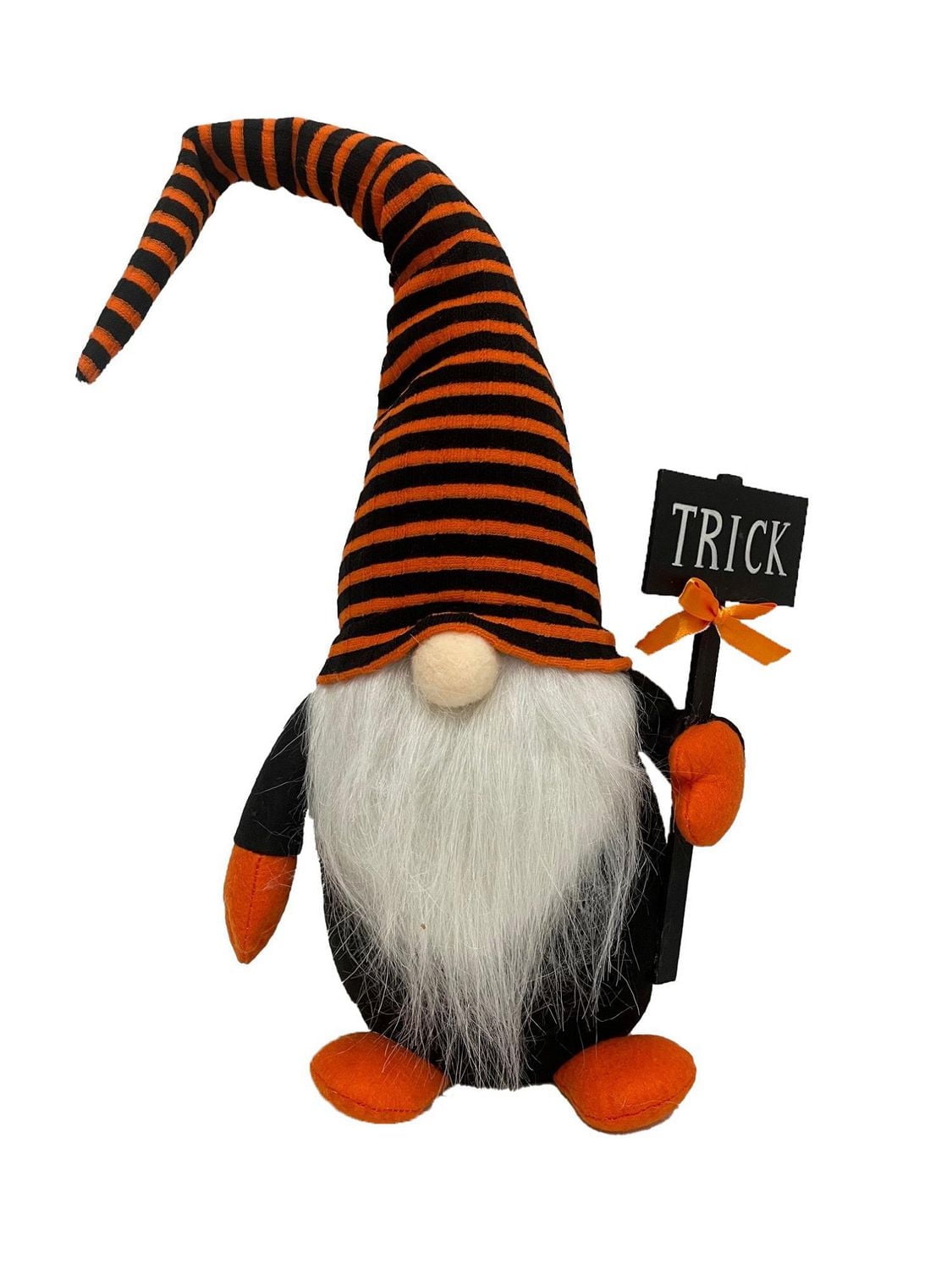 Way To Celebrate 12 Inch Halloween Gnome With Striped Hat, Halloween Decoration