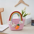 thumbnail image 4 of Matoen Easter Baskets for Kids Woven Bunny Basket with Handle Egg Hunting Easter Bucket for Boys and Girls, 4 of 6
