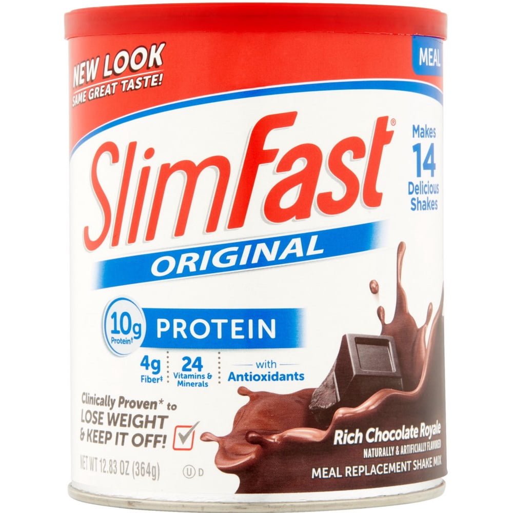 SlimFast Shake Mix, Rich Chocolate Royale 12.83 oz (Pack of 2