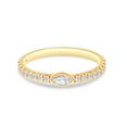 thumbnail image 3 of AFFY 0.50CT Marquise & Round Moissanite Diamond Stackable Wedding Band Ring 14K Yellow Gold over Silver-6, 3 of 7