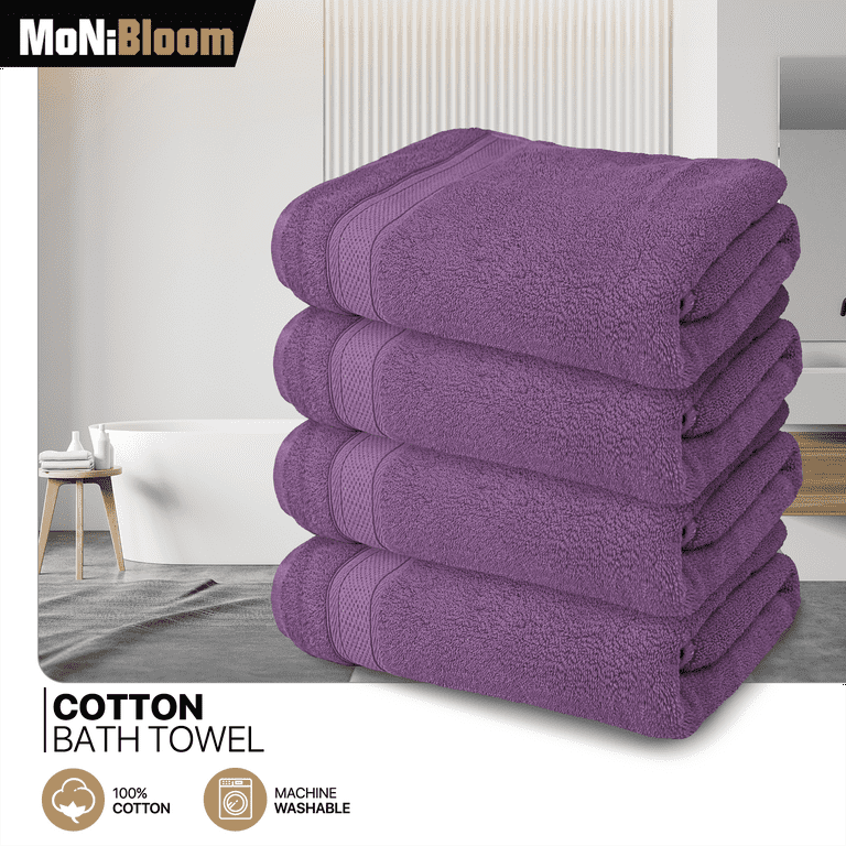 Extra Large Bath Towels 100% Cotton 27X54, 4 Bath Towel Set, Soft Quick  Dry