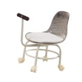 thumbnail image 1 of Lipstore Tabouret Roulant Bas Mobile Siège à Roulettes Rotation à 360 Degrés avec Roulettes Universelles Gris, 1 of 8