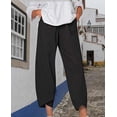 thumbnail image 5 of Pantalones capri Medlor Boho 2025 de verano de pierna ancha para mujer, 5 of 5