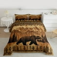 thumbnail image 2 of jejeloiu Wild Bear Queen Comforter Set,Rustic Farmhouse Bedding Sets,Brown Bohemian Flowers Bedding Comforter Set For Boys Kids,Ultra Soft Home Decor Reversible,3-Piece, 2 of 8