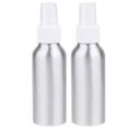 thumbnail image 2 of BRIGHTFUFU 10Pcs 100ML Botella de perfume de aluminio Boquilla de pulverización Botella Botella desinfectante de manos Botella de viaje Botella de líquido recargable de aluminio (Blanco), 2 of 7