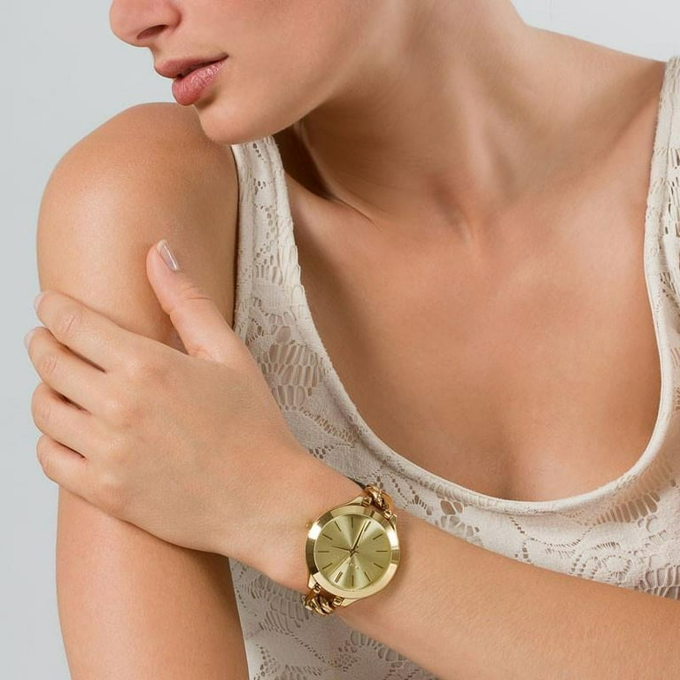 Kors Runway Mk3222 Watch Price MK3222 Michael Kors Slim Runway Gold