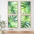 thumbnail image 2 of PixonSign 4 PCS Adhesive Canvas Posters Tropical Jungle Island Palm Leaf Collage Framed Wall Prints Nature Wilderness Digital Modern Art Decorative Floral Zen Botanical Artwork - 8"x10" Natural, 2 of 5