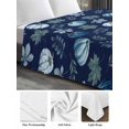 thumbnail image 5 of King Flat Sheet Only Thanksgiving Blue Pumpkin Seamless Soft Microfiber Cooling Bedding Sheets Fall Maple Leaves Flat Bed Sheet for Hotel,Home Decor, 5 of 7