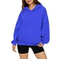 thumbnail image 4 of Oversized Sweatshirt For Women Casual Comfortable Hooded T Soft Hoodie For Everyday Wear Basic Loungewear Lightweight Versatile Winter Pullover Jumper Tops, 4 of 6