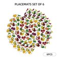 thumbnail image 2 of Placemats Set Of 4 / 6, Colorful Fruits Placemats For Dining Table Indoor/Outdoors Heat Resistant Washable Placemats 18" X 12", 2 of 8
