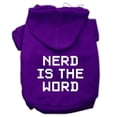 thumbnail image 1 of Nerd Is The Word Screen Print Pet Hoodies Purple Size Xs (8), 1 of 1