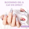 thumbnail image 4 of Gellen Gel Nail Polish, 6×8ml Natural 4 Effects Cat Eye & Blooming & Shimmer & Nude Gel Polish Set with Magnet, Soak off Nail Gel Kit At Home Salon Use, Plum White Series, 4 of 9