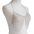 thumbnail image 4 of Bikini Accesorio Collar Cadenas Joyas con múltiples capas cuello halter Halter extraíble Longitud ajustable para verano Salvador Dali Sujetador de cadena de cuerpo de múltiples capas, 4 of 10