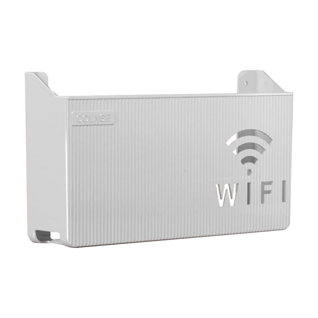Rack Enrutador Power Strip Y Gestión Cables Hider Monte Pared Estante Almacenamiento La Taquilla Organizador Del Escritorio Estantes para Sala Estar