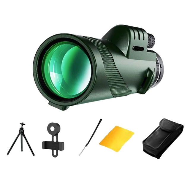 Monocular con trípode para smartphone, telescopio compacto impermeable, aumento de 8x para turismo, senderismo, viajes y adultos.