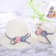 thumbnail image 4 of 1 juego de kit de playa para niños, adorable bolso bandolera con sombrero de paja para niñas pequeñas (blanco), 4 of 6