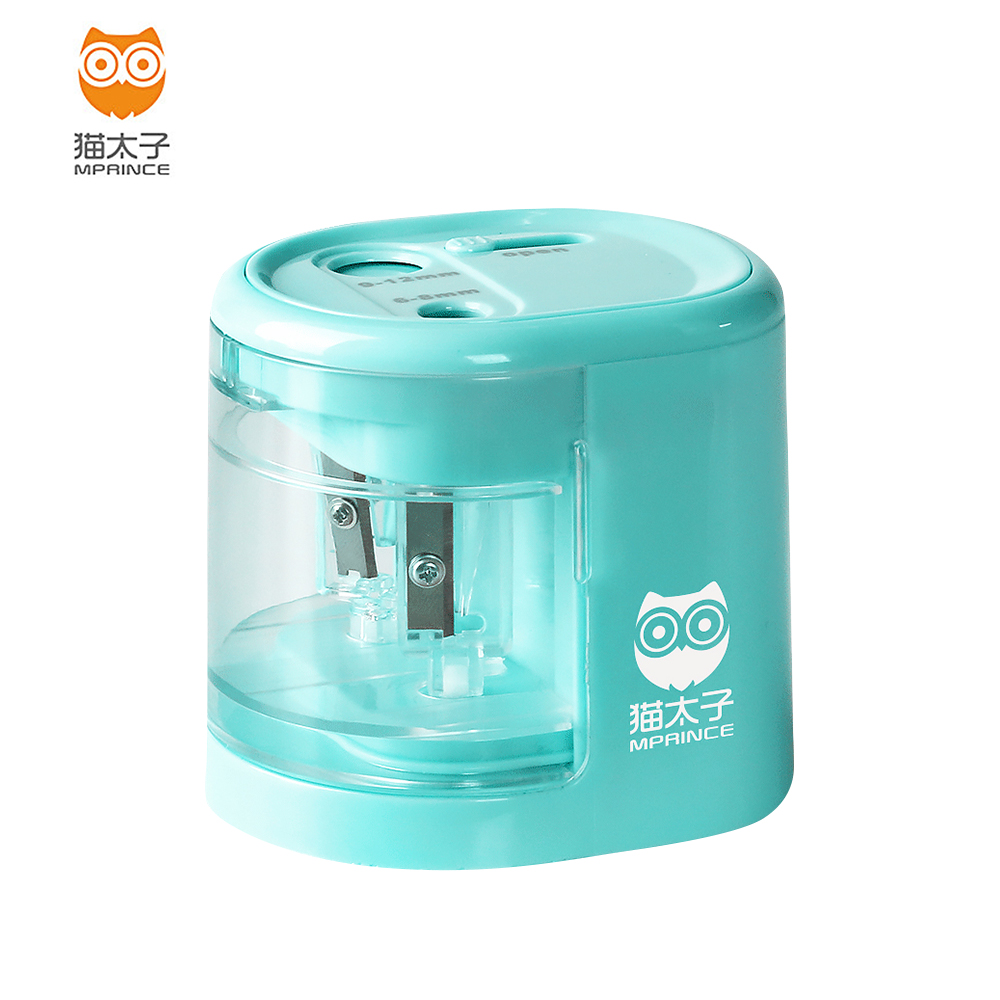 MAOTAIZI Automatic Electric Pencil Sharpener Helical Cutter Doublehole