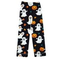 thumbnail image 6 of Ruimatai Women's Halloween Print Pajama Set with Pockets, Soft Comfy Long Sleeve Sleepwear, Floral Casual Loungewear, Black Cotton, 6 of 6