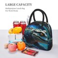 thumbnail image 5 of Yiaed Starry Sky Colorful Crocodile A Print Lunch Bag Adult Insulated Lunch Box, Leakproof Cooler Food Lunch Containers Reusable High Capacity Lunch Tote Bags-One Size, 5 of 6