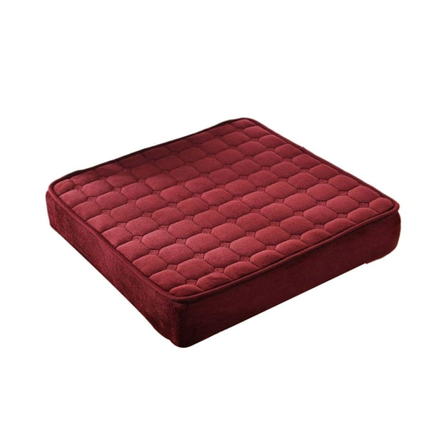 Cojín de esponja Injueey para asiento de coche Rojo 40x40x8cm