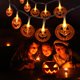thumbnail image 2 of Luces de Halloween, cadena de luces de calabaza plana de 3 m, 20 LED, luz decorativa de Halloween para fiesta de terror en casa, 2 of 5